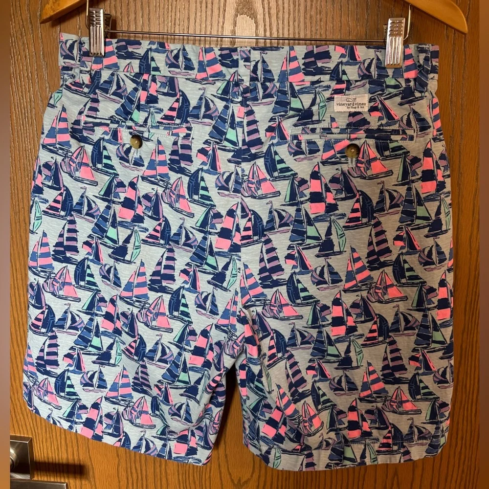 Vineyard Vines Men's Breaker Short - Sailboat Print - Vibrant and Colorful